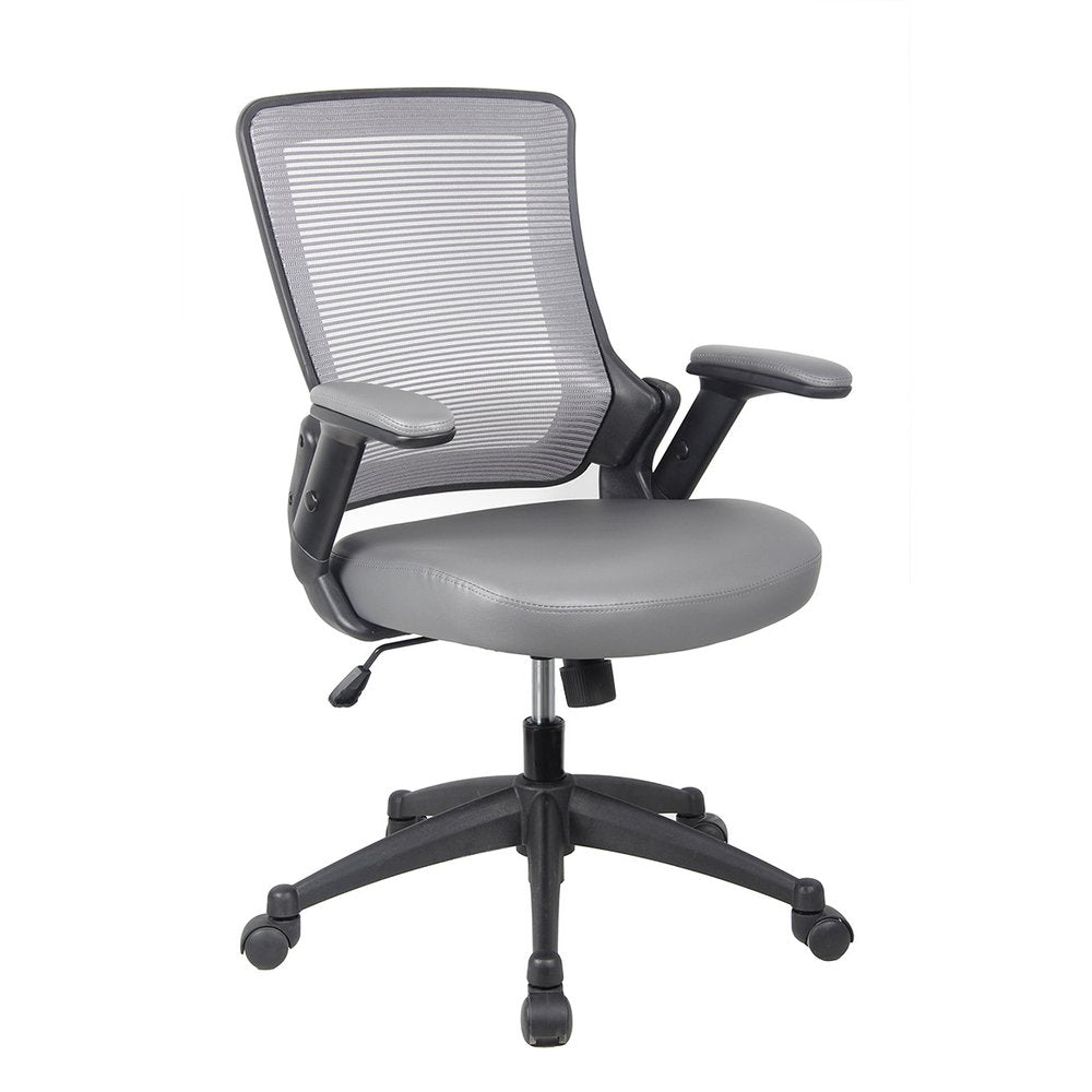 Gray Adjustable Height Swivel Rolling Office Chair