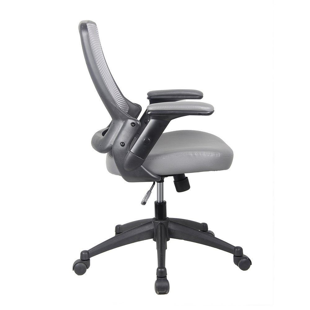 Gray Adjustable Height Swivel Rolling Office Chair