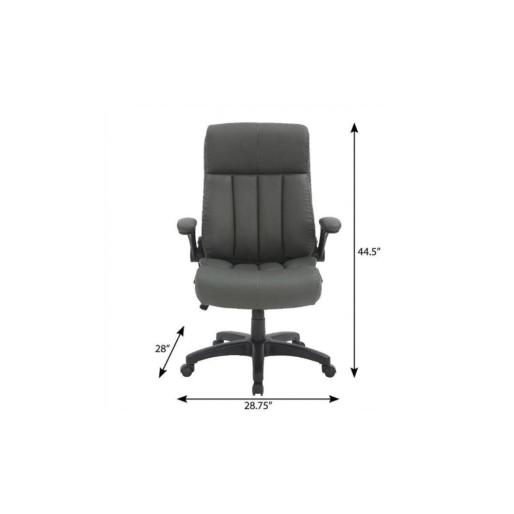 Black Adjustable Height Swivel Rolling Executive Office Chair