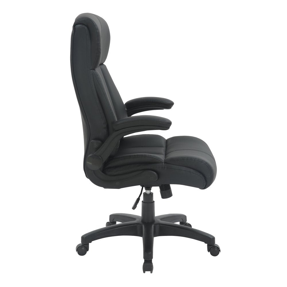 Black Adjustable Height Swivel Rolling Executive Office Chair