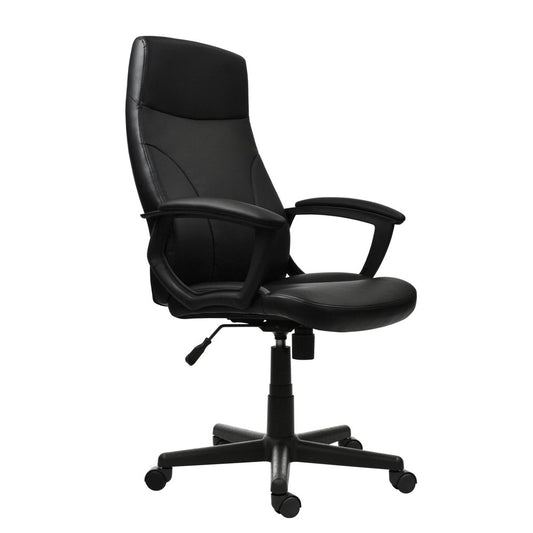 Black Adjustable Height Swivel Rolling Executive Office Chair