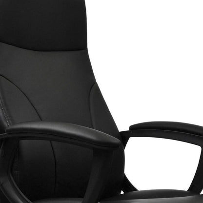 Black Adjustable Height Swivel Rolling Executive Office Chair