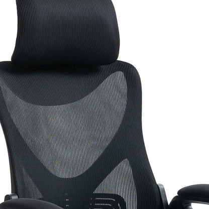 Black Adjustable Height Swivel Rolling Office Chair