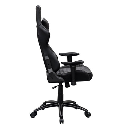 Black Swivel Rolling Racecar Gaming Chair
