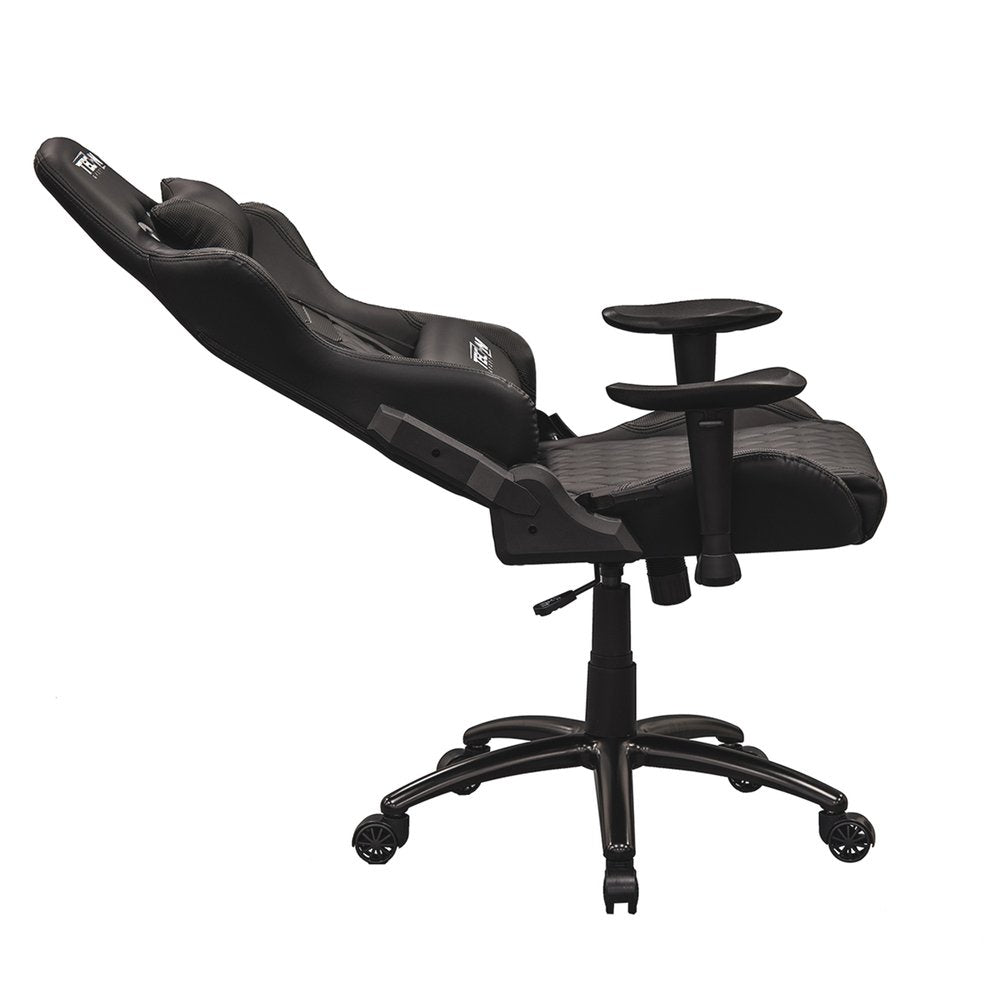 Black Swivel Rolling Racecar Gaming Chair