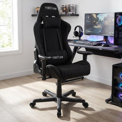 Black Swivel Rolling Gaming Chair