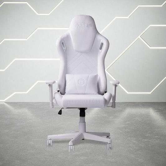 White Velvet Swivel Rolling Gaming Chair