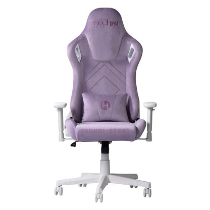 White Velvet Swivel Rolling Gaming Chair