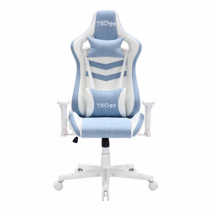 Mint Green And White Swivel Rolling Gaming Chair