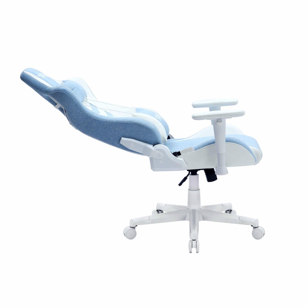 Mint Green And White Swivel Rolling Gaming Chair