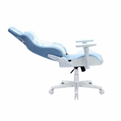 Mint Green And White Swivel Rolling Gaming Chair