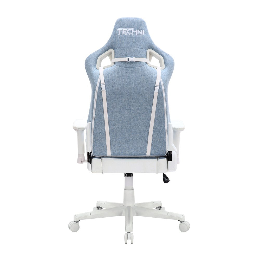 Mint Green And White Swivel Rolling Gaming Chair