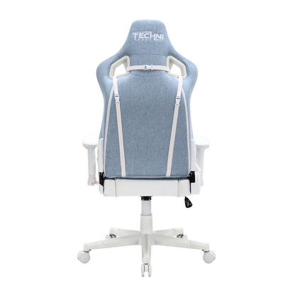 Mint Green And White Swivel Rolling Gaming Chair