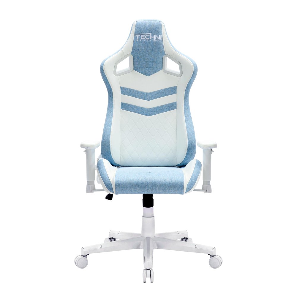 Mint Green And White Swivel Rolling Gaming Chair