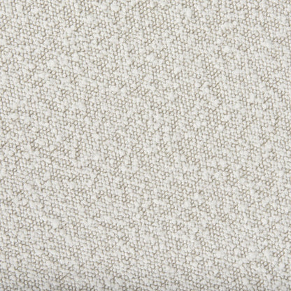 36" Cream and Black Fabric Round Pouf Ottoman