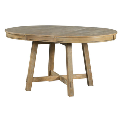 58" Natural Wood Removable Leaf Oval Extendable Dining Table