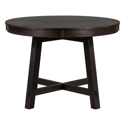 58" Espresso Wood Removable Leaf Oval Extendable Dining Table