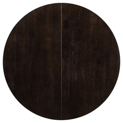 58" Espresso Wood Removable Leaf Oval Extendable Dining Table