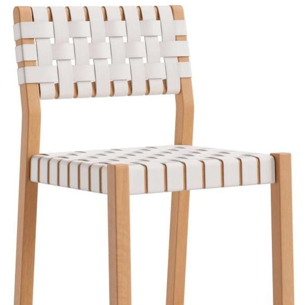 30" White Solid Wood Low Back Outdoor Bar Height Chair