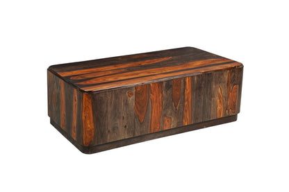 51" Dark Brown Solid Wood Solid Coffee Table