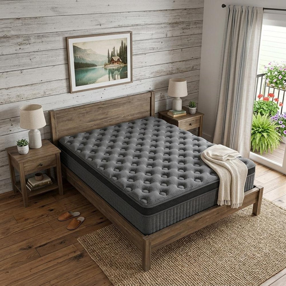 14" Full Double Lumbar Support Memory Foam Hybrid Mattress
