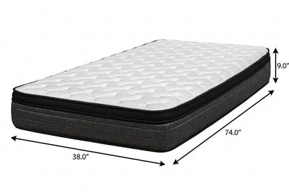 9" Twin Foam Medium Euro Top Foam Mattress