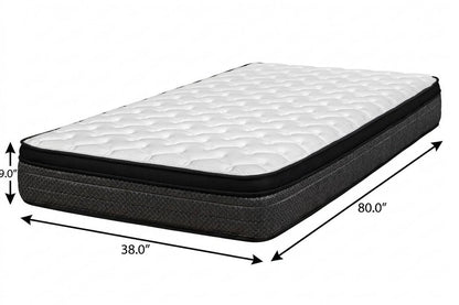 9" Twin Foam Medium Euro Top Foam Mattress