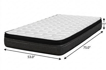 9" Twin Foam Medium Euro Top Foam Mattress