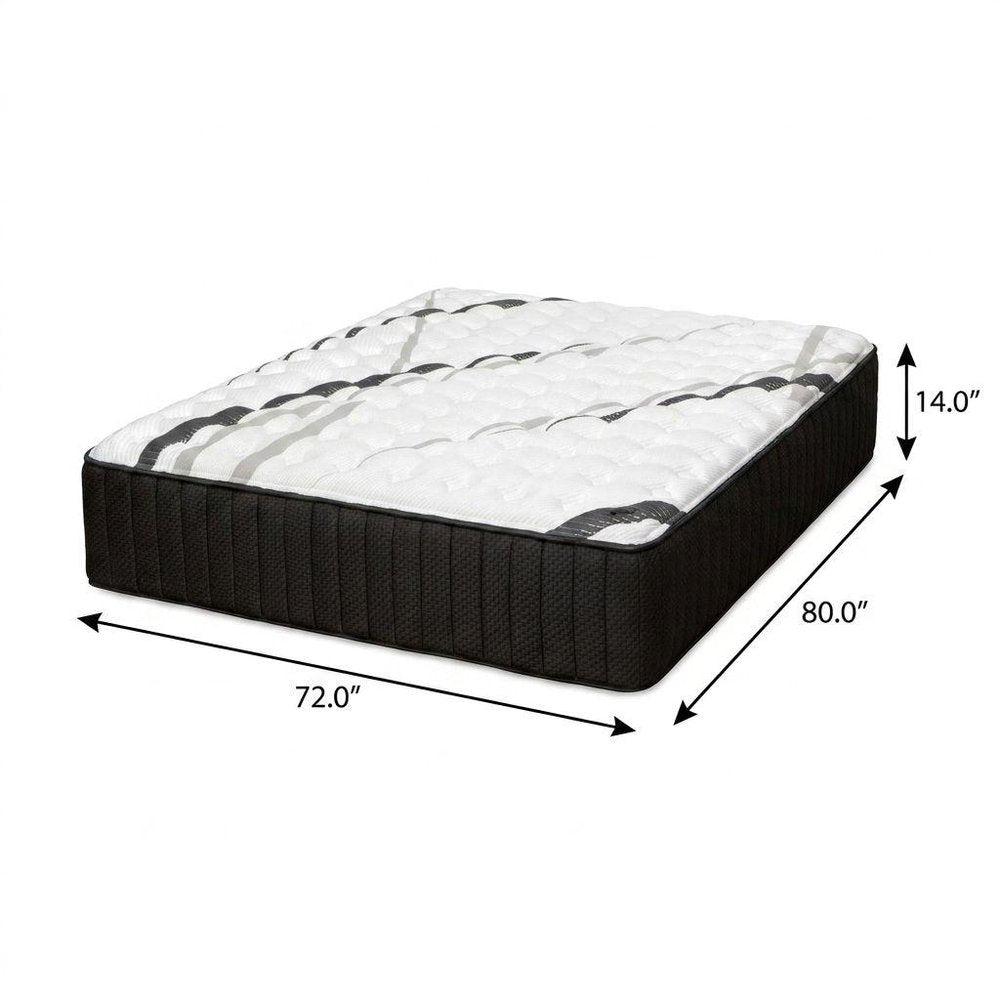 14" Graphite And Titanium Infused Queen Gel Memory Foam Medium Hybrid Mattress