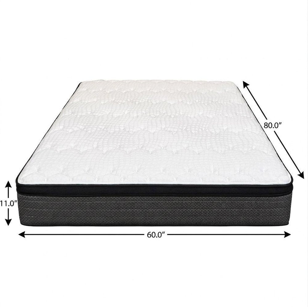 11" Short Queen 60 x 74 Foam Plush Euro Top Hybrid Mattress