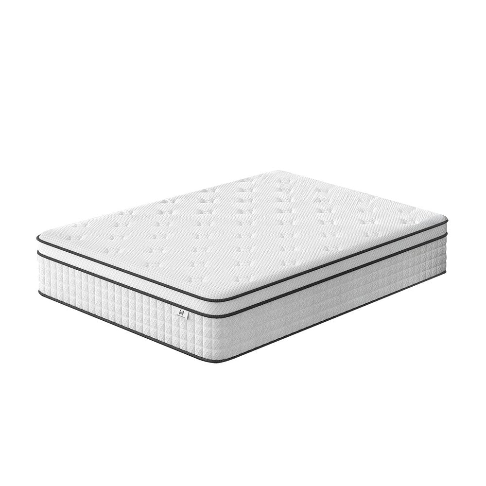12" Queen Gel Memory Foam Check Medium Hybrid Mattress