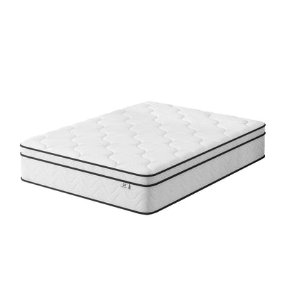 12" Twin Gel Memory Foam Medium Chevron Hybrid Mattress