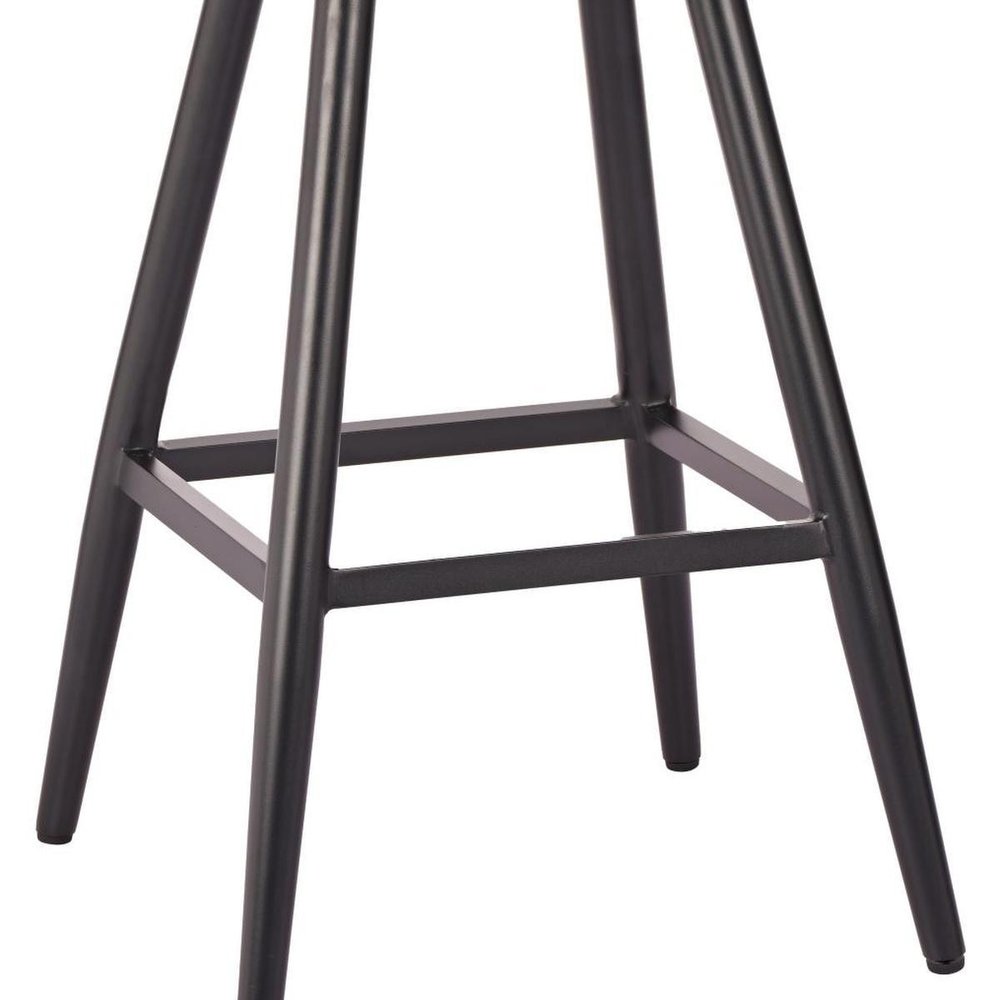 31" Beige Aluminum Swivel Outdoor Bar Height Chair