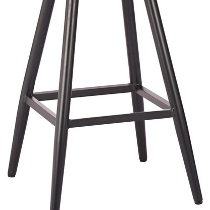 31" Beige Aluminum Swivel Outdoor Bar Height Chair