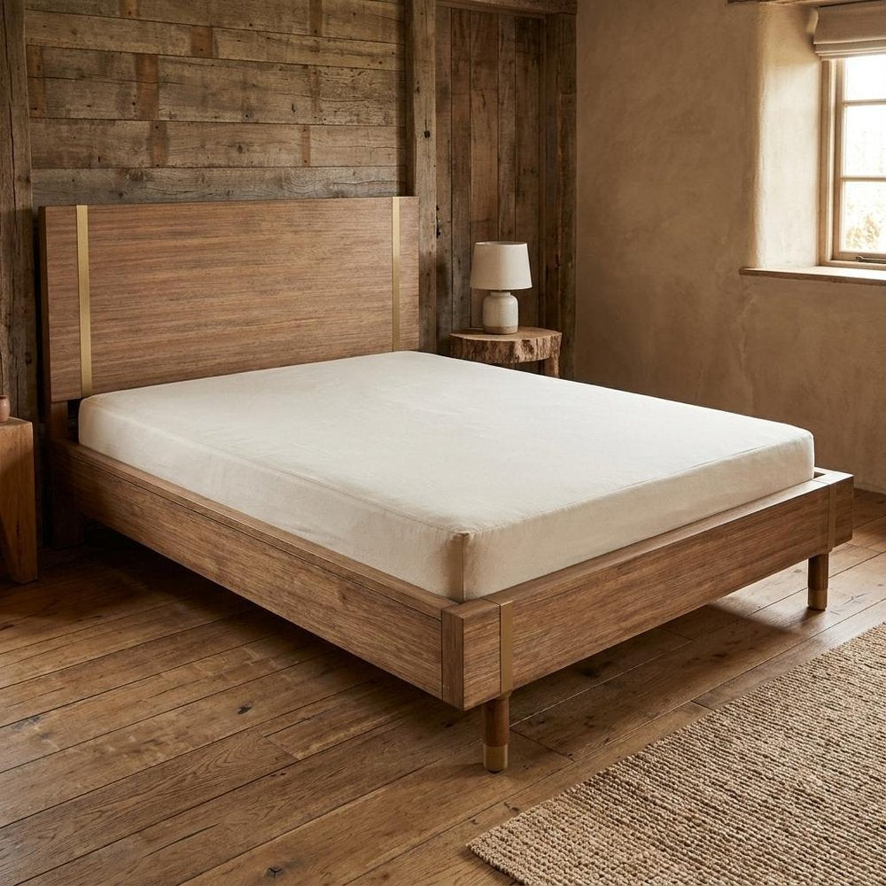 Natural Wood Full Bed Frame