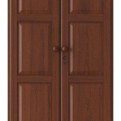 72" Coffee Solid Wood Two Door Single Drawer Combo Dresser
