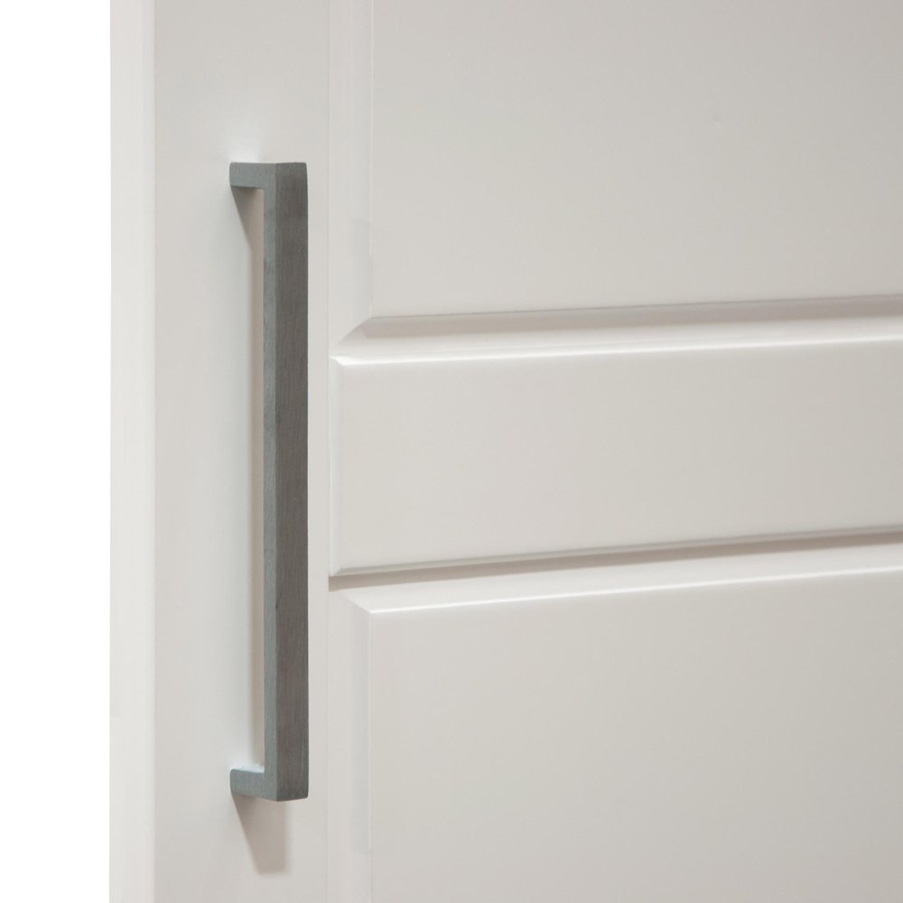 72" White Solid Wood Mirrored Two Door Three Drawer Combo Dresser