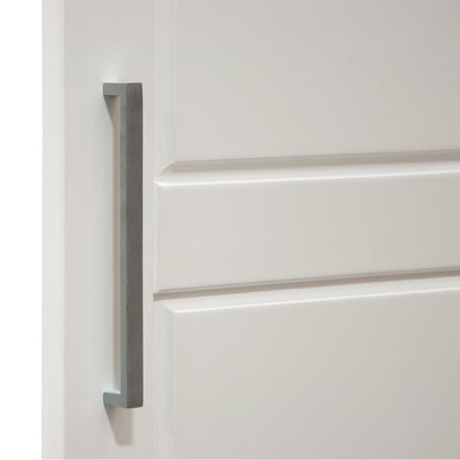 72" White Solid Wood Three Door Three Drawer Combo Dresser