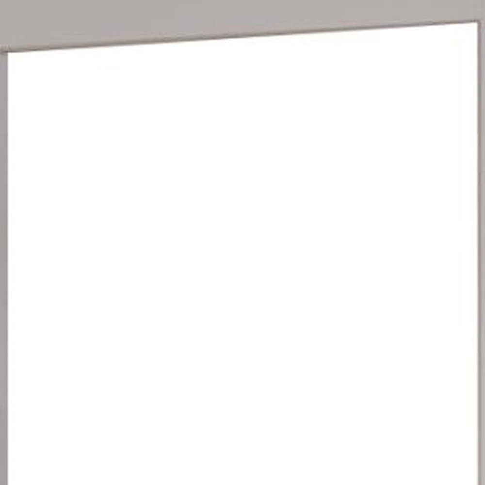 72" White Solid Wood Mirrored Three Door Combo Dresser