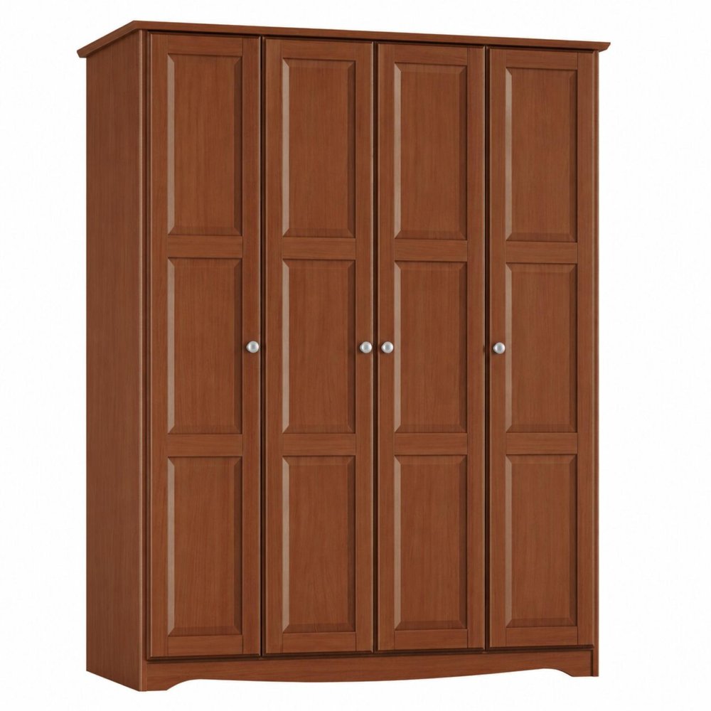 72" Coffee Solid Wood Four Door Combo Dresser
