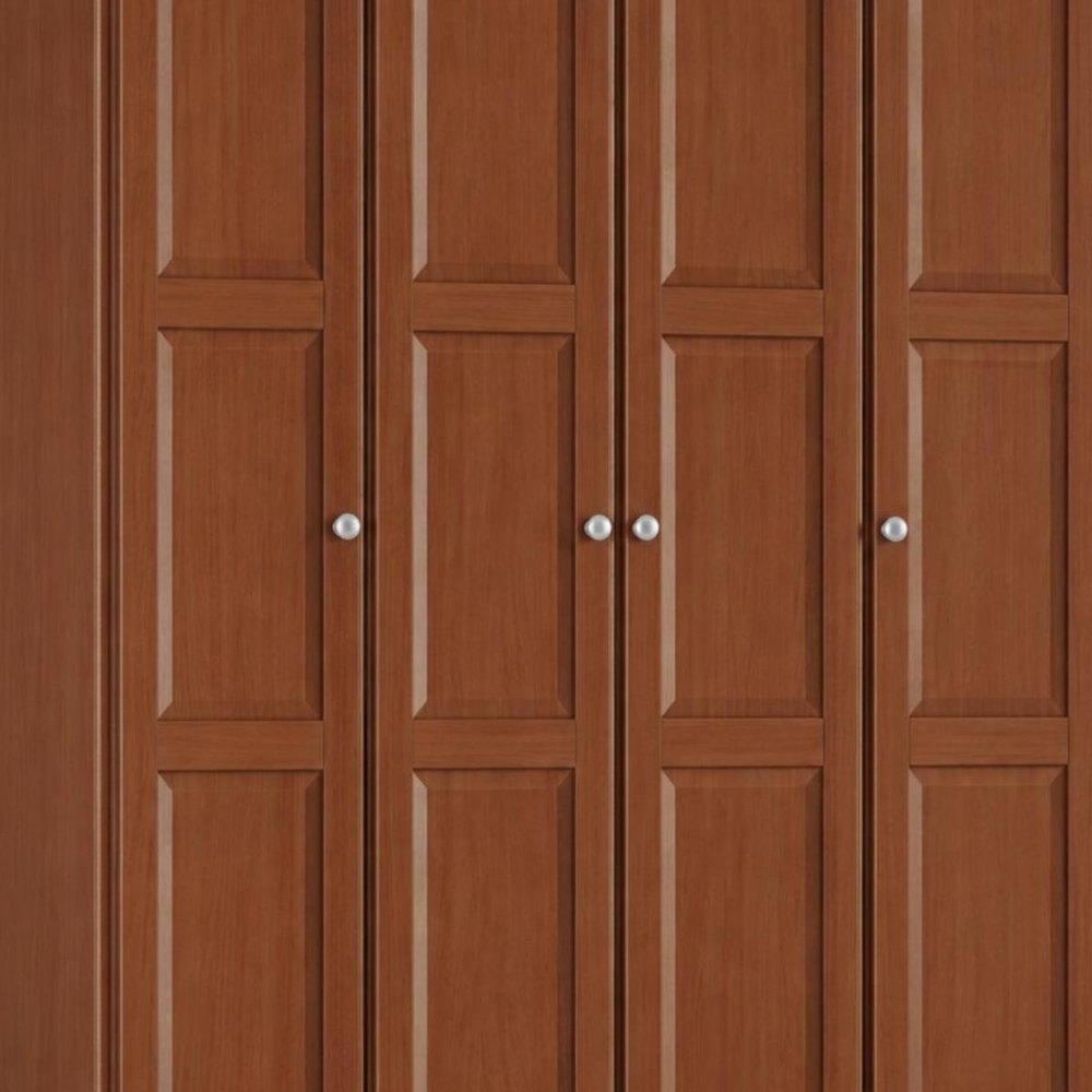 72" Coffee Solid Wood Four Door Combo Dresser