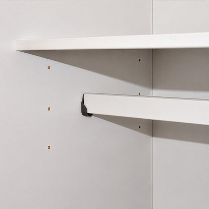 72" White Solid Wood Three Door Combo Dresser