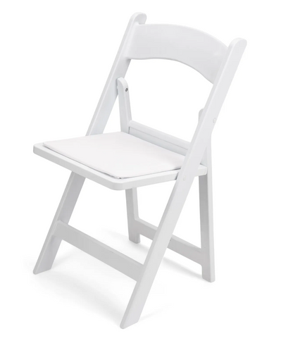 White Resin Folding Chair