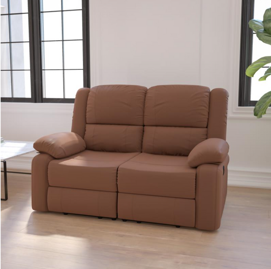 Harmony Series Chocolate Brown Microfiber Loveseat