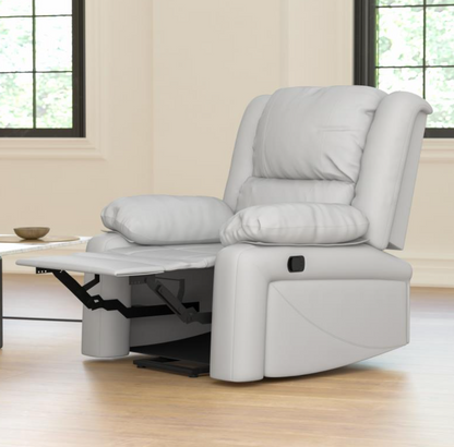 Harmony Series Cream LeatherSoft Recliner
