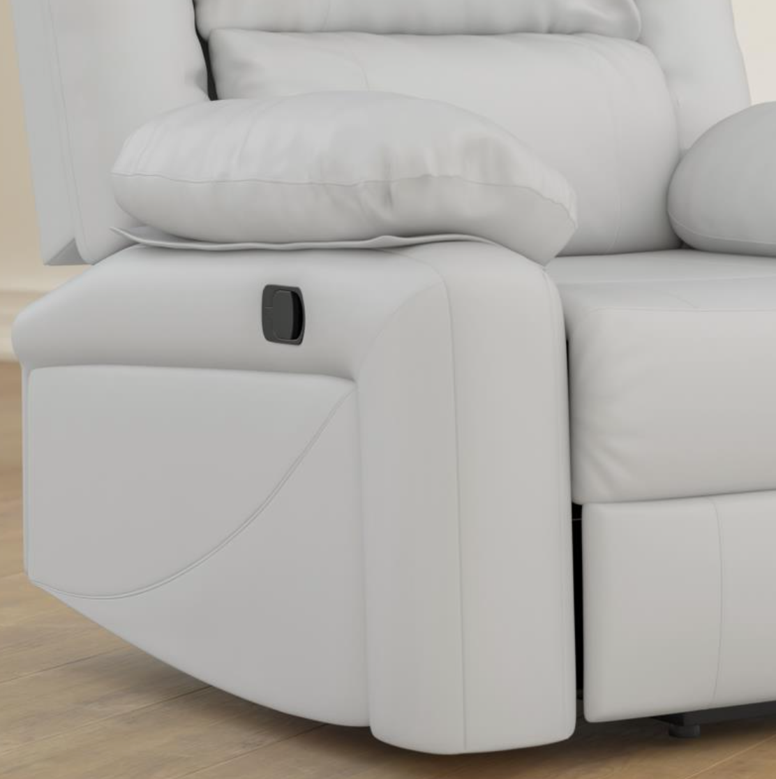 Harmony Series Cream LeatherSoft Recliner