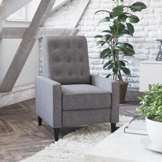 Ezra Mid-Century Modern Fabric Recliner