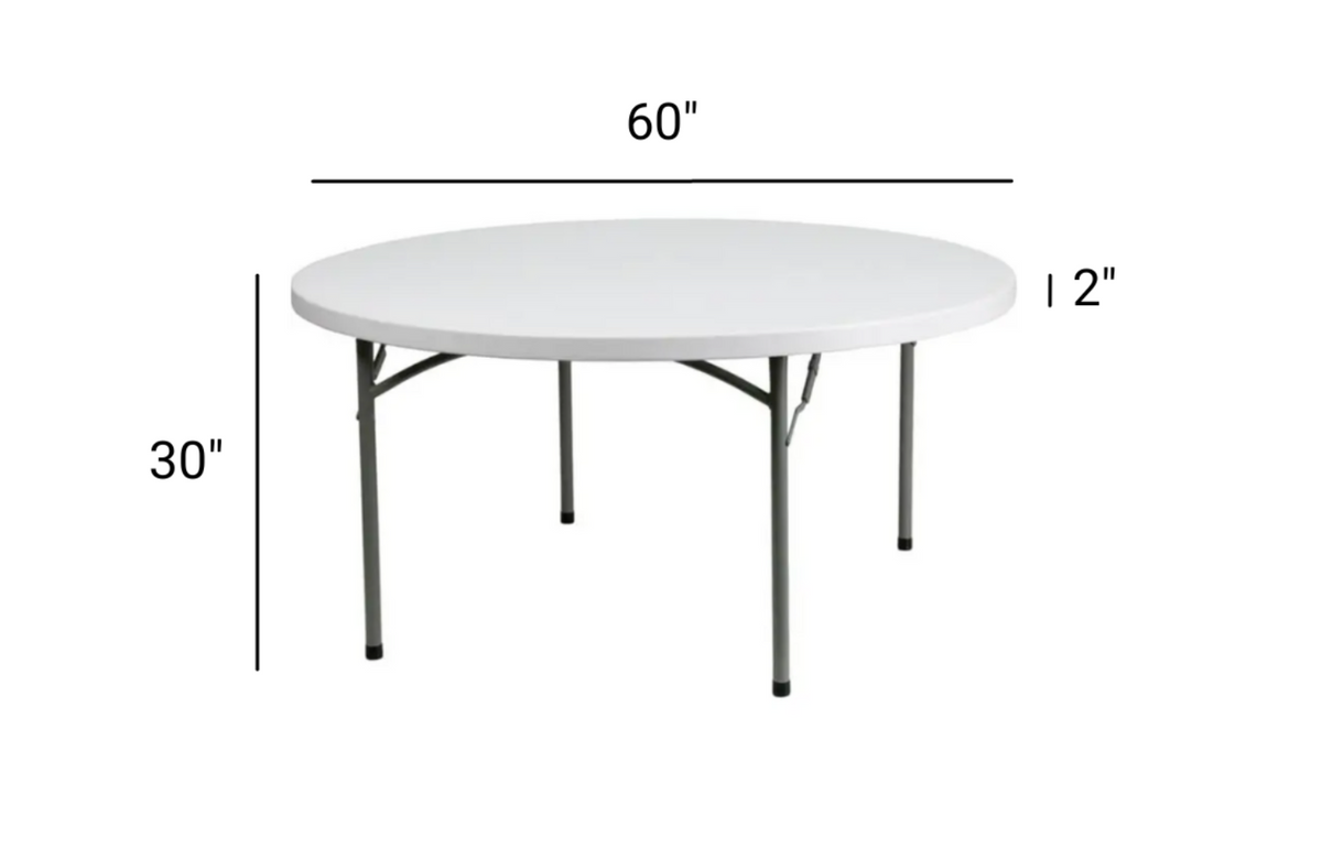 60'' Round Plastic Folding Table