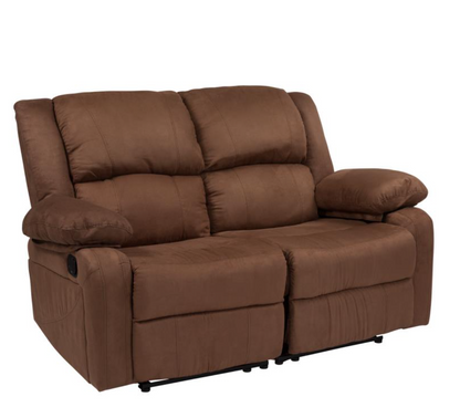 Harmony Series Chocolate Brown Microfiber Loveseat