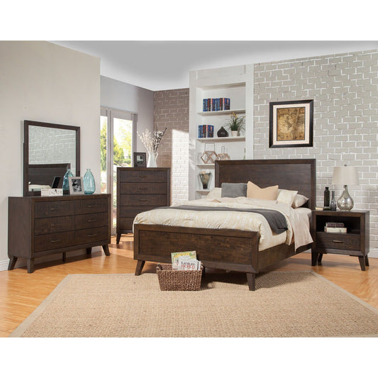 Alcott Queen Panel Bed, Tobacco